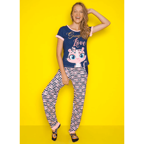 Pijama Manga Curta Onça Adulto Pijama Manga Curta Onça Adulto
