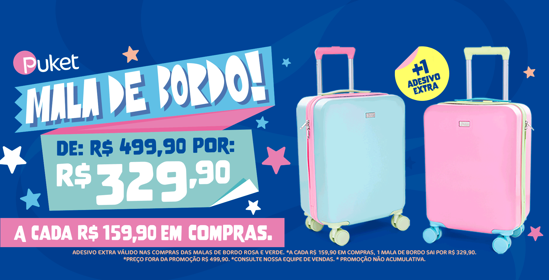 Mala de bordo! De R$ 499,90 por R$ 329,90