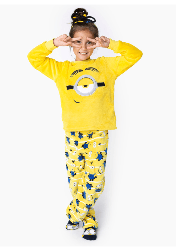 Pijama Manga Longa Menina Soft Minions