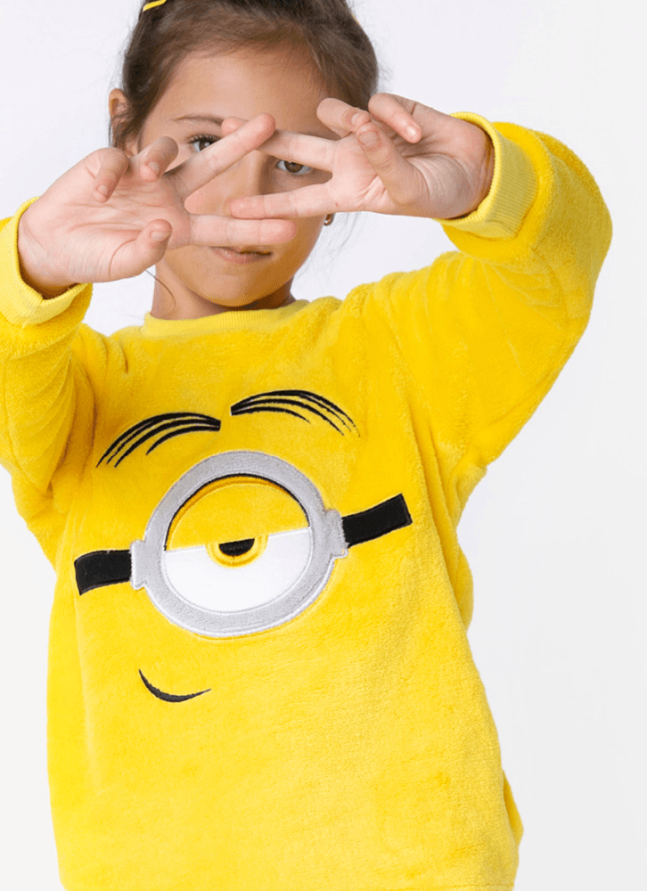 Pijama Manga Longa Menina Soft Minions - Puket Mobile