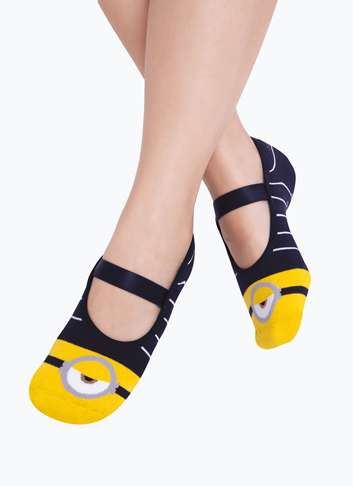 Meia Sapatilha Antiderrapante Algodão Infantil Minions - Puket Mobile