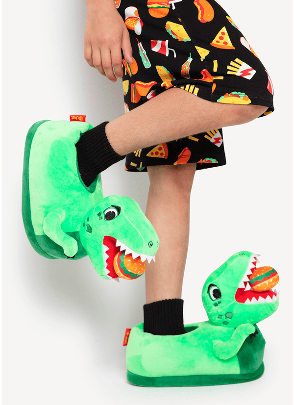Pantufa Menino Teen Dino Food 34 A 36