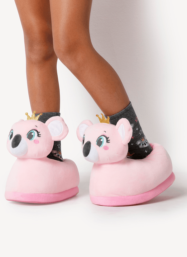 Pantufa Menina Coala Princess 28 A 30