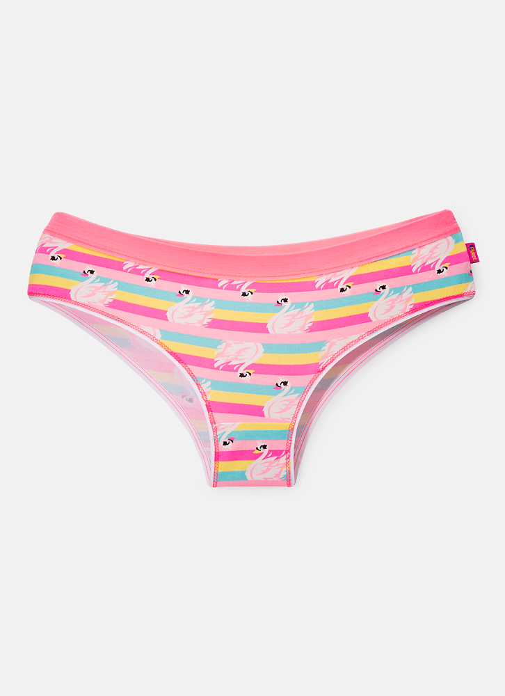 Calcinha Boneca Algodão Feminina Cisne Rainbow