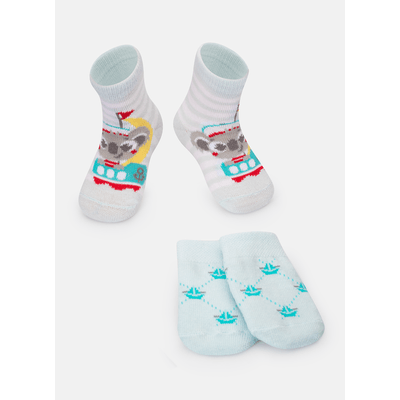 Kit com Meia e Luva Bebê Menino Coala