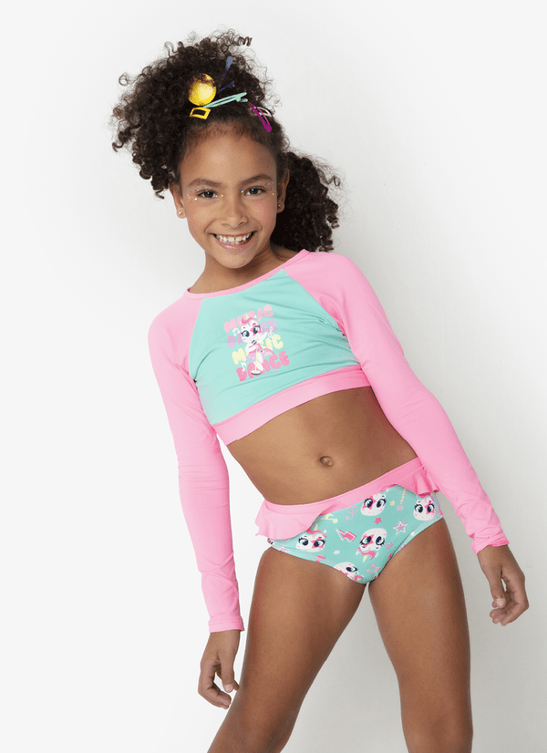 Conjunto Cropped Menina Unicornio PopStar 1