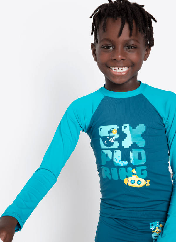 Camiseta com Proteção Solar Menino Submarino 8