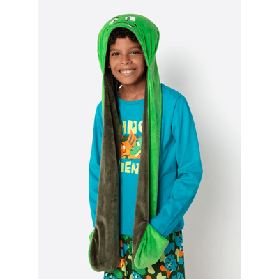 Gorro com Cachecol Menino Teen Dino Trio