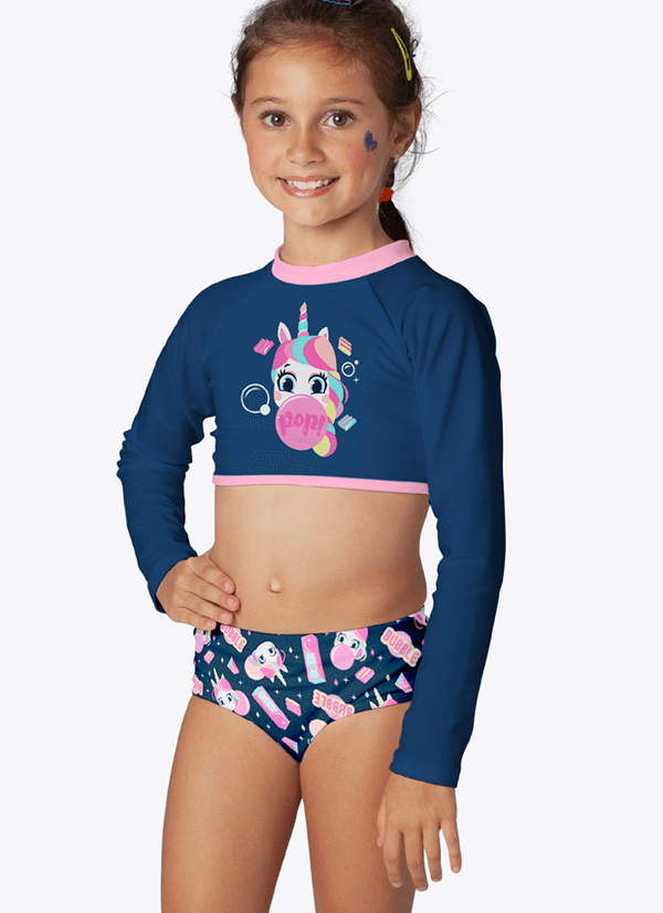 Conjunto Cropped e Calcinha Menina Unicórnio 8