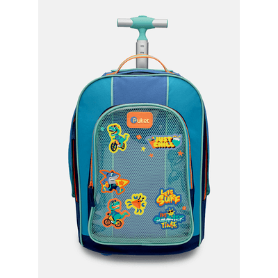 Mochila com Rodinha Color Block