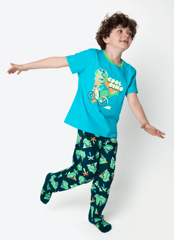 Pijama Manga Curta Algodão Menino Dino Miami 6