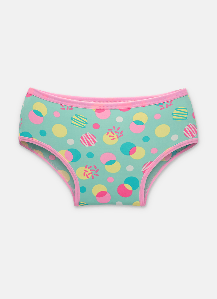 Calcinha Boneca Menina Teen Microfibra Vaca Chocolate