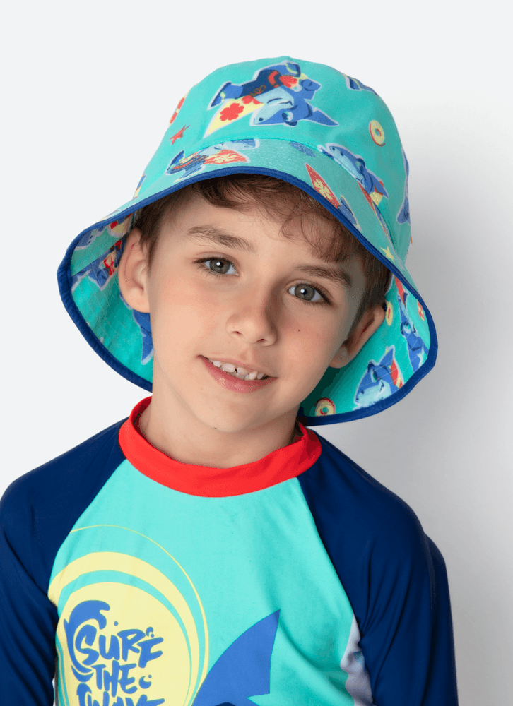 Chapéu Bucket Menino Tubarão Aloha
