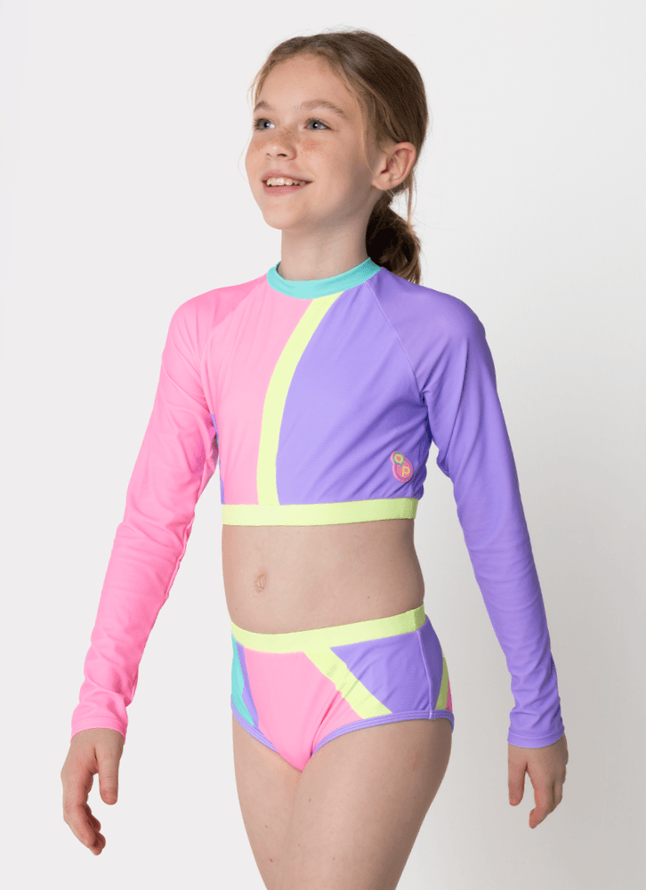Conjunto Cropped e Calcinha Menina Teen Colorful