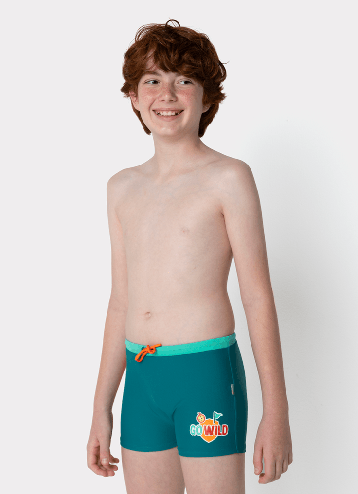 Sunga Boxer Menino Teen Tigre Camping