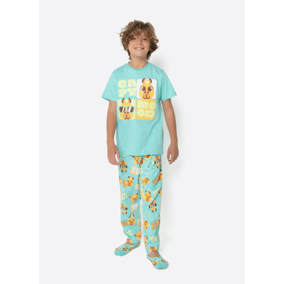 Pijama Manga Curta Algodão Menino Teen Capy Bora
