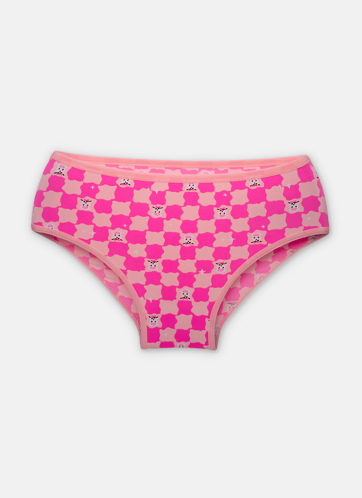 Calcinha Boneca Microfibra Feminina Vaca Summer