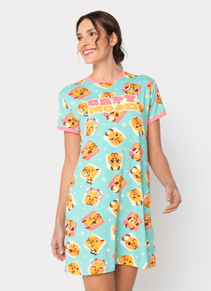 Camisola Manga Curta Viscolycra Feminina Capy Bora