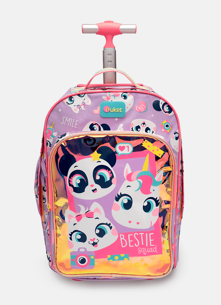Mochila com Rodinha Grande Multibichos Best Friend