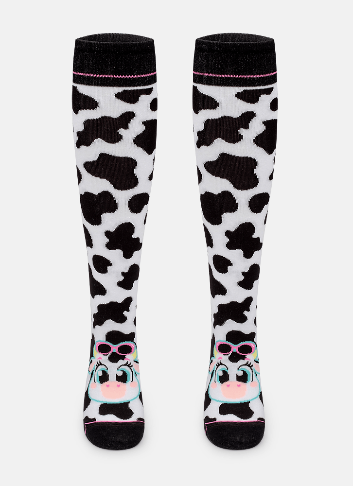 Meia Cano 3/4 Feminina Vaca