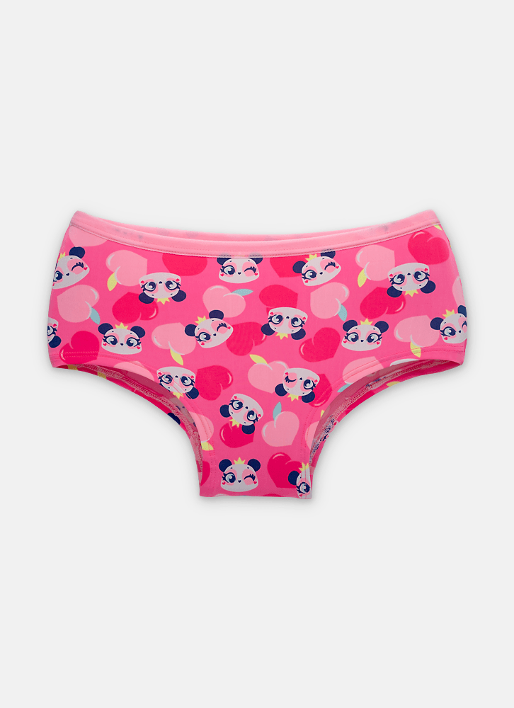 Calcinha Caleçon Microfibra Menina Teen Panda Romântico
