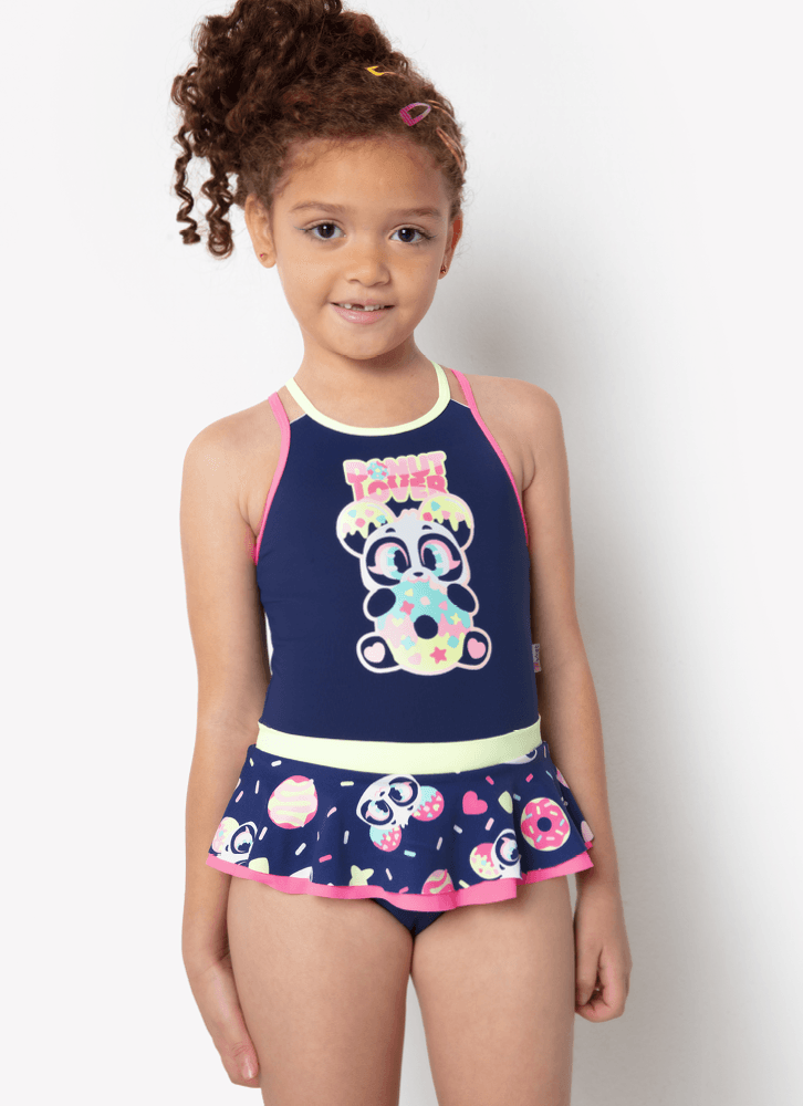 Maio com Proteção Solar Menina Panda Donut