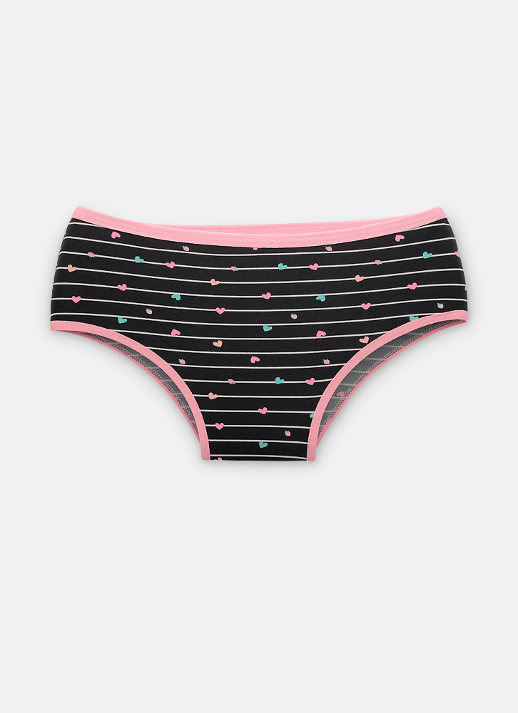 Calcinha Boneca Microfibra Feminina Coração