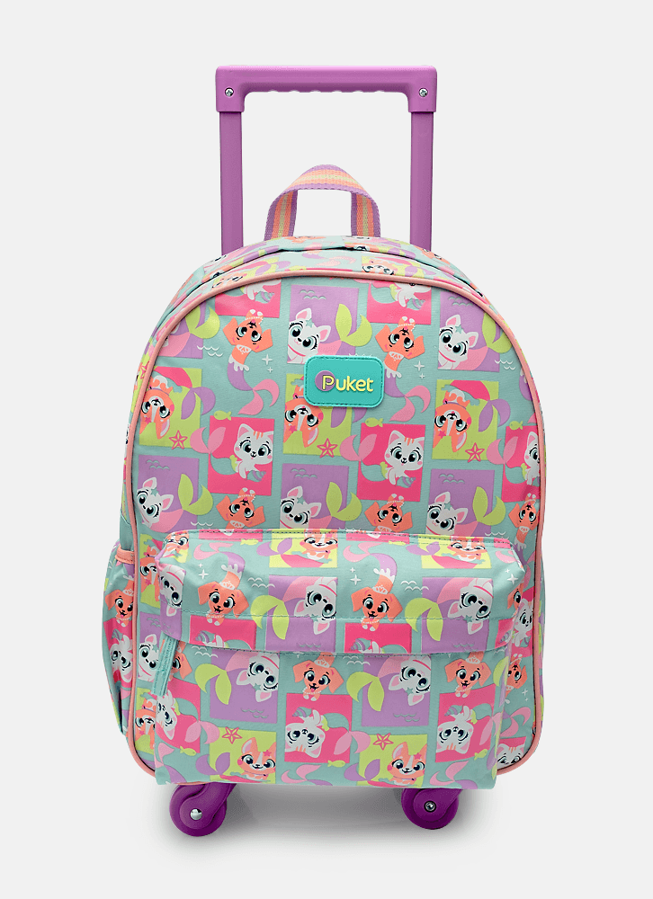 Mochila com Rodinha Média Pet Sereia