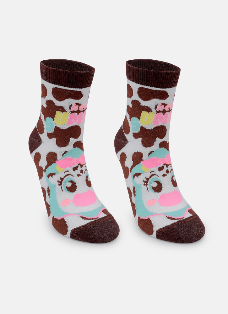Meia Soquete Feminina Vaca Summer