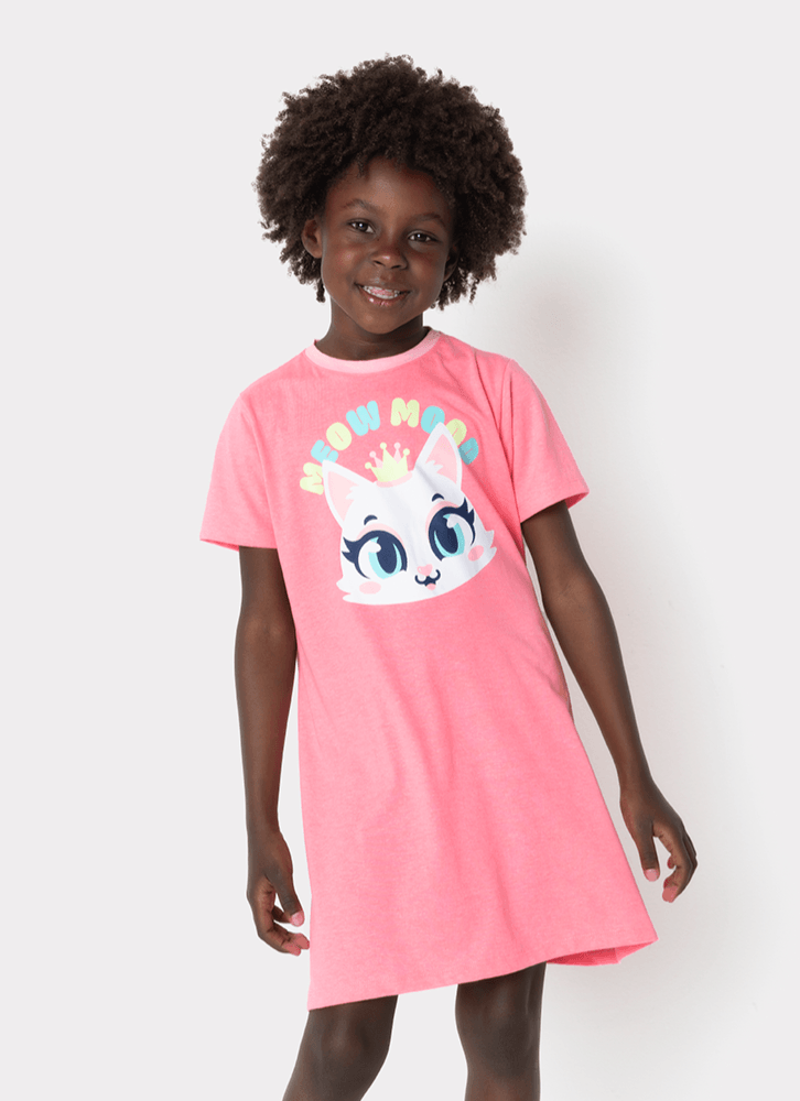 Camisola Manga Curta Menina Gata