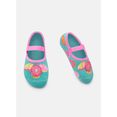 Meia Sapatilha Antiderrapante Menina Donuts