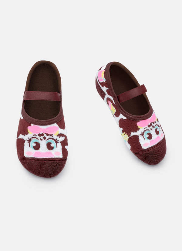 Meia Sapatilha Antiderrapante Menina Vaca Summer 23 A 27