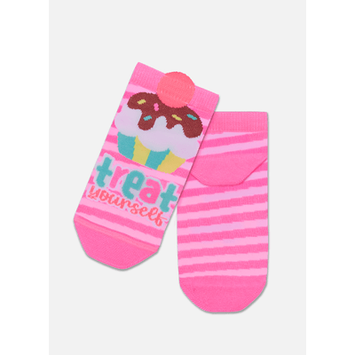 Meia Cano Curto Menina Cupcake