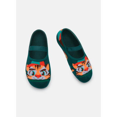 Meia Sapatilha Antiderrapante Menino Teen Tigre Camping