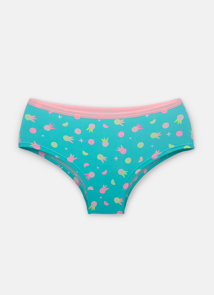 Calcinha Caleçon Microfibra Menina Teen Frutas