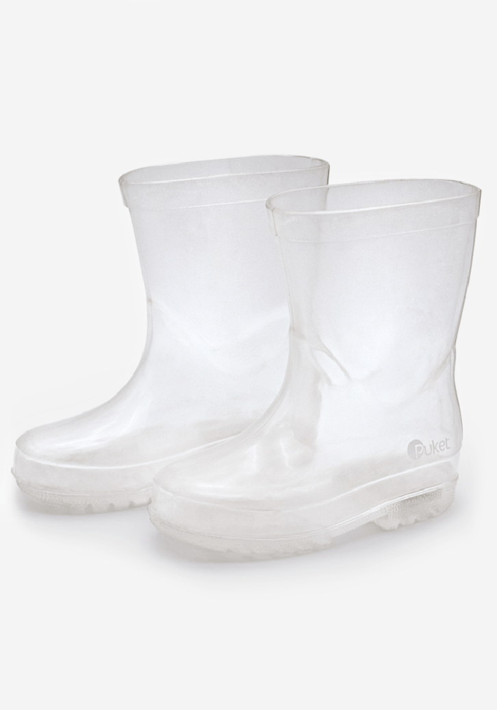 Galocha Transparente Com LED Unissex Kids