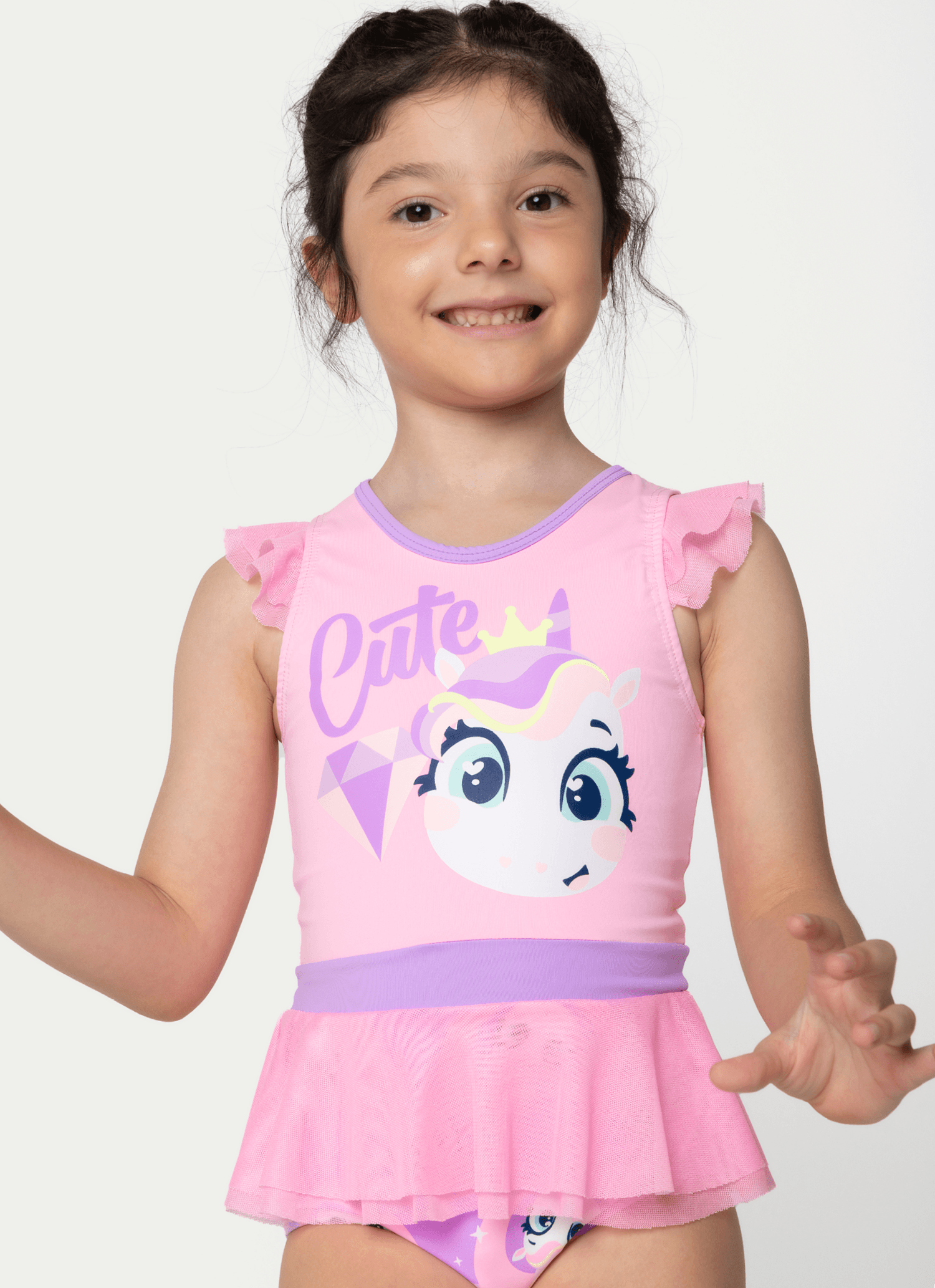 Maio com Proteção Solar Menina Unicórnio Diamante