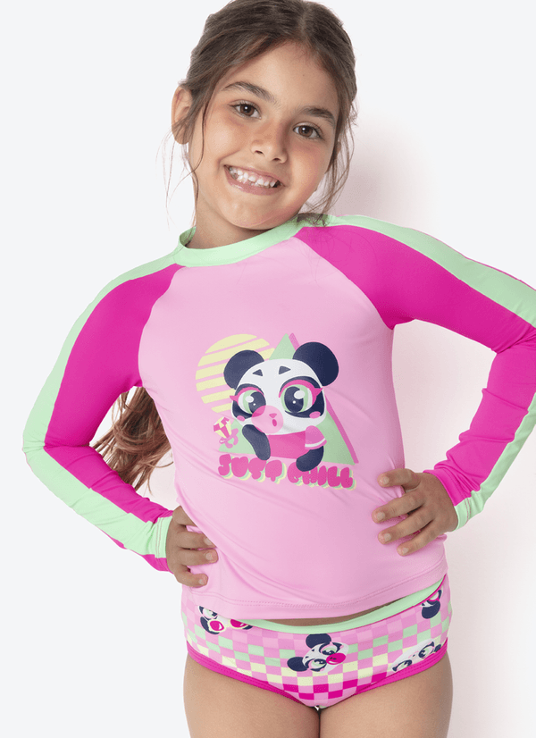 Conjunto Camiseta e Calcinha Menina Panda Miami 8