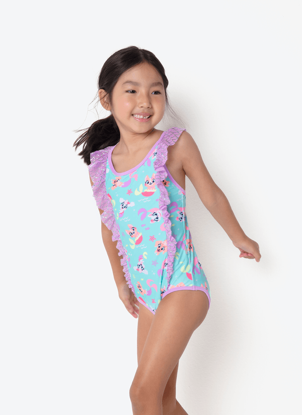 Maiô Menina Pet Sereia Com Tule 1