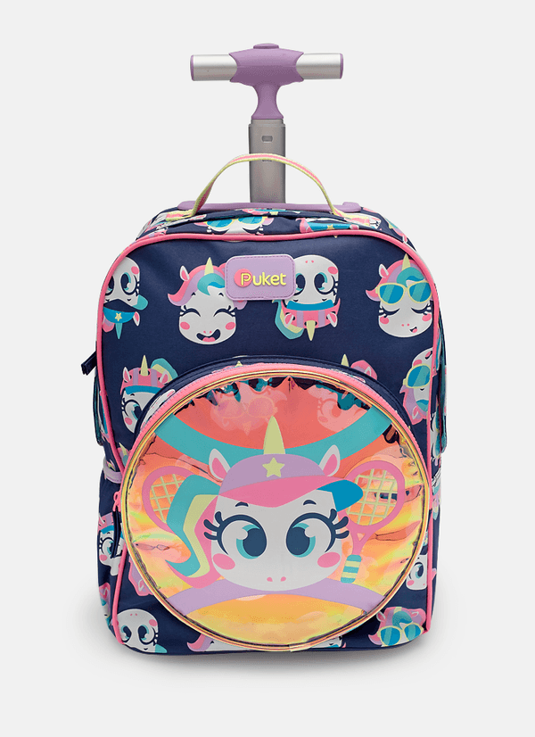Mochila com Rodinha Pequena Unicórnio Tênis UN