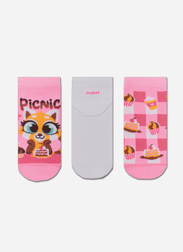Kit com 3 Meias Menina Raposa Picnic