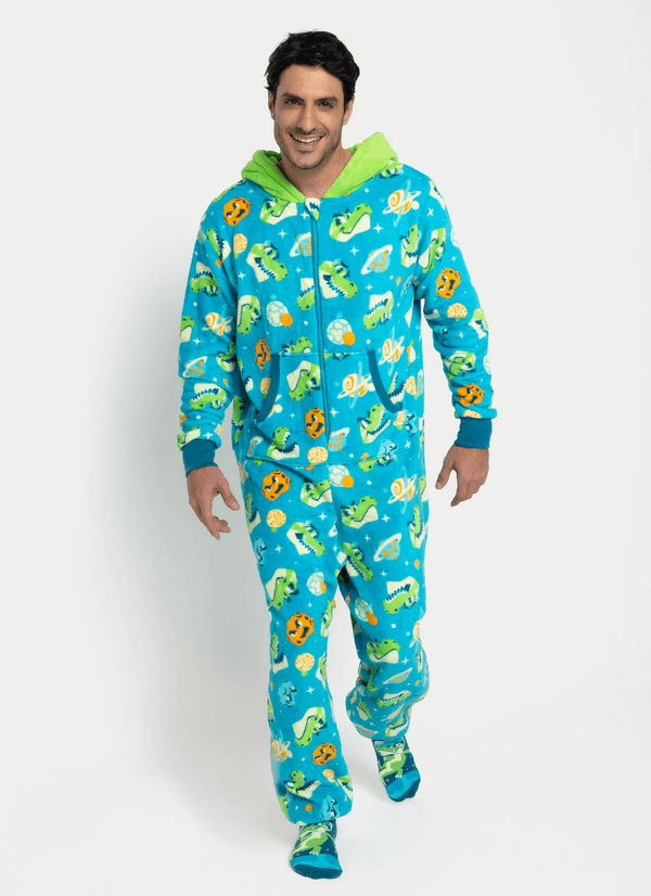 Macacão Manga Longa Soft Masculino Dino Astronauta G