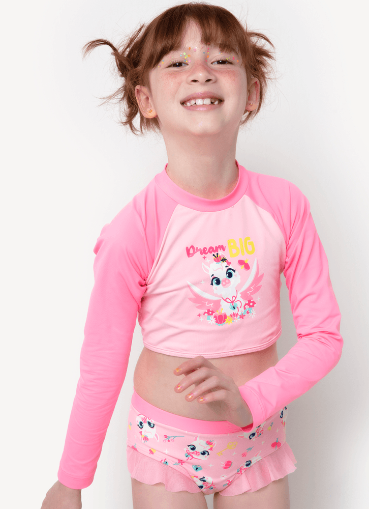 Conjunto Cropped e Calcinha Menina Lhama Secrets