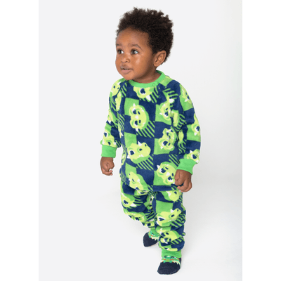 Pijama Manga Longa Soft Bebê Menino Dragão Camping