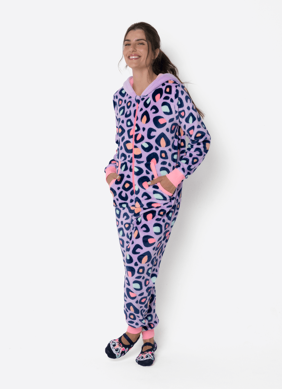 Macacão Manga Longa Soft Feminino Onça
