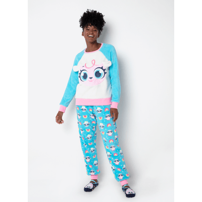 Pijama Manga Longa Soft Feminino Ovelha