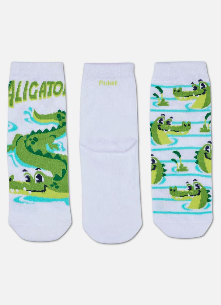 Kit com 3 meias Menino Jacaré