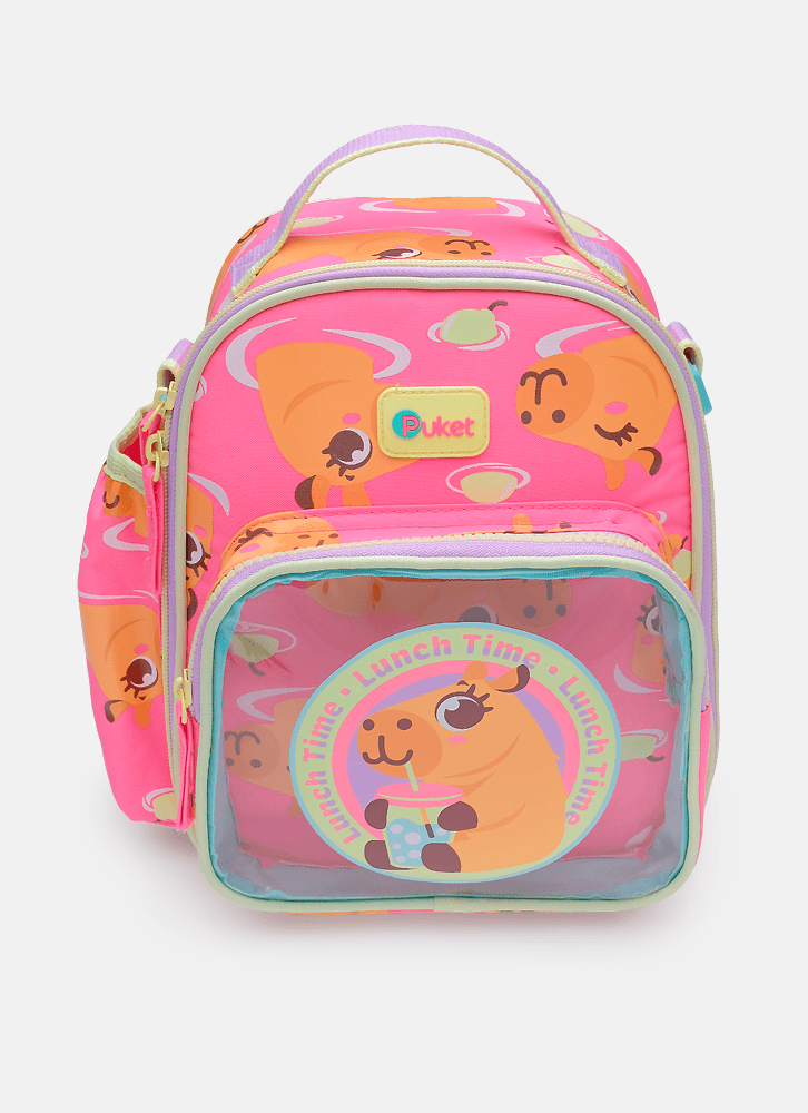 Lancheira Térmica com Bolso Frontal Capivara Vibes