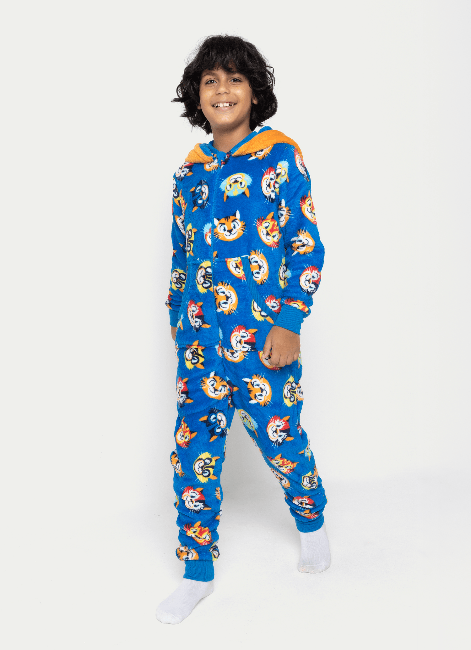 Macacão Manga Longa Soft Menino Teen Tigre Lucha