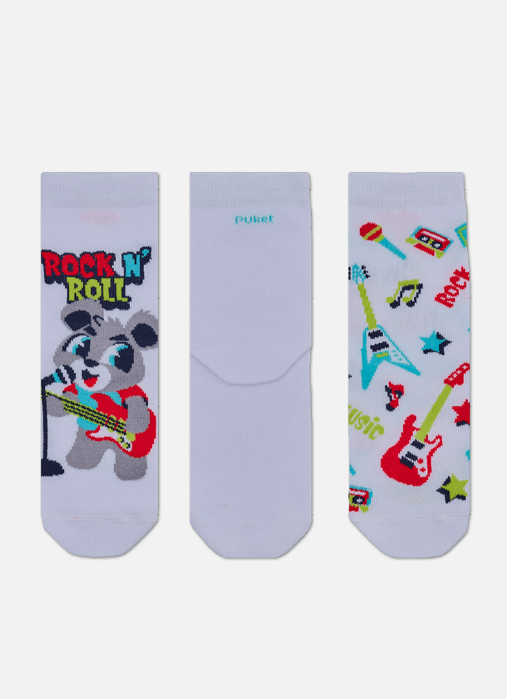 Kit com 3 meias Menino Coala Rock